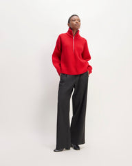 womens-felted-merino-halfzip-sweater-classic-red