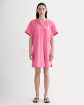 womens-popover-dress-in-linen-deep-pink | primary