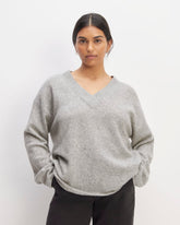 womens-cozy-stretch-v-neck-sweater-heathered-grey | primary