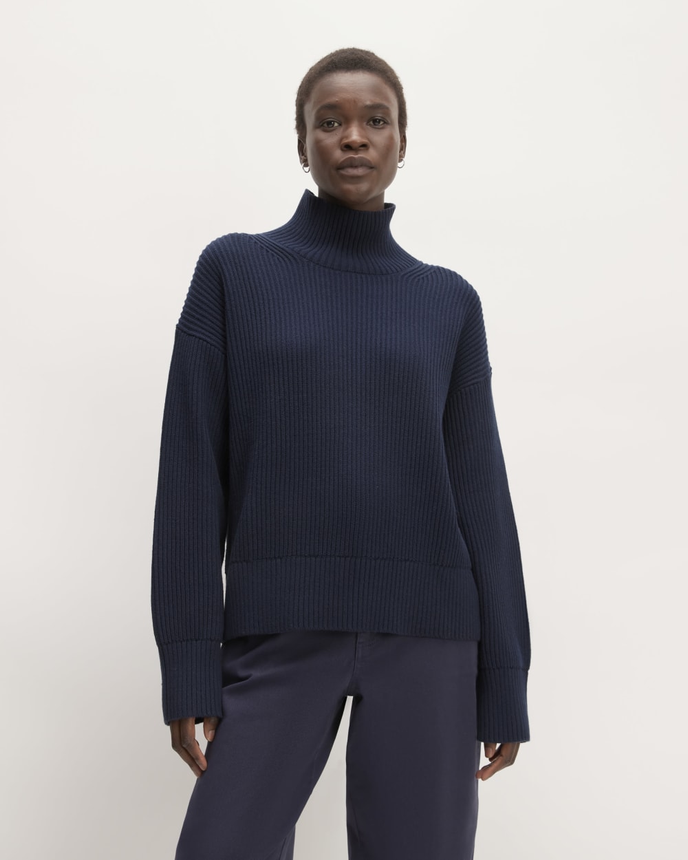 womens-organic-cotton-ribbed-turtleneck-navy | primary