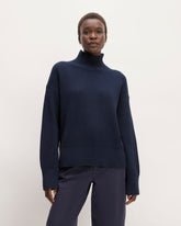 womens-organic-cotton-ribbed-turtleneck-navy | primary