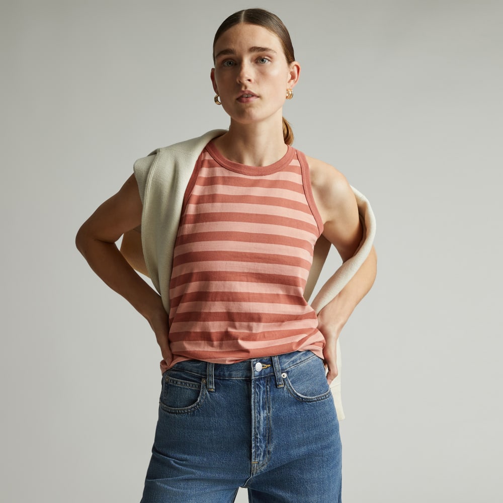 womens-organic-cotton-cutaway-tank-redwood-stripe | primary