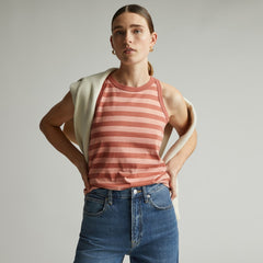 womens-organic-cotton-cutaway-tank-redwood-stripe | primary