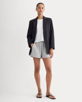 womens-off-duty-french-terry-short-heathered-grey | primary