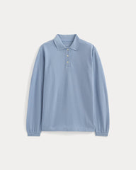 womens-oversized-pique-polo-soft-blue | alt