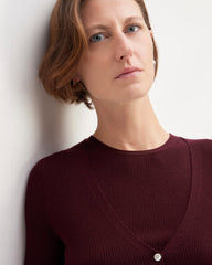 womens-ultrafine-merino-ribbed-cardigan-burgundy