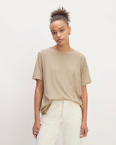 womens-air-oversized-crew-tee-trench-coat-khaki | primary