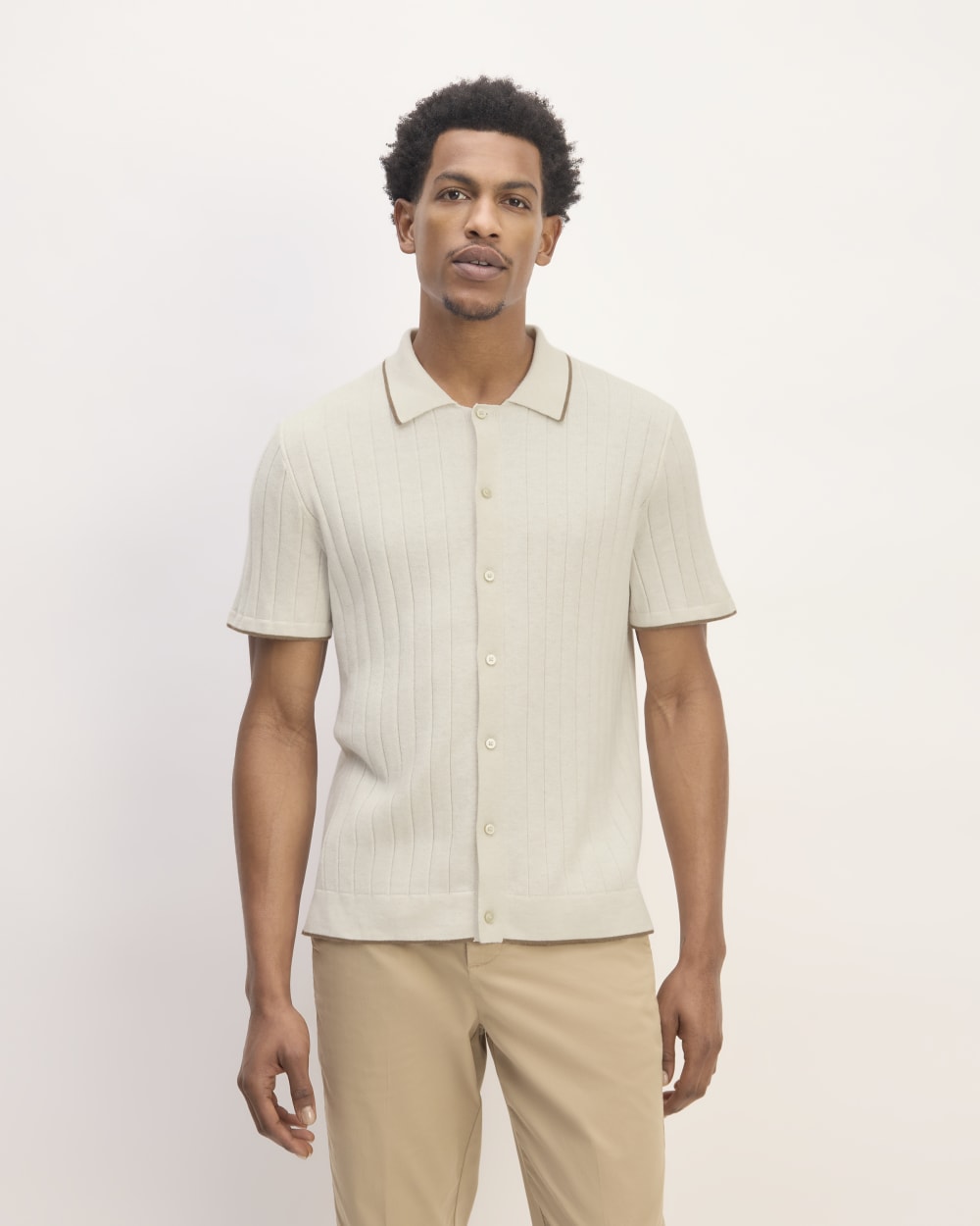 mens-no-sweat-button-down-polo-heather-canvas | primary