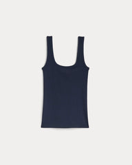 womens-luxe-rib-square-neck-tank-navy | alt