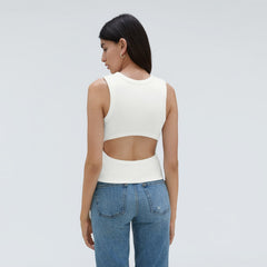 womens-rib-cutout-tank-white