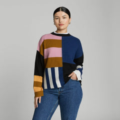 unisex-recashmere-patchwork-sweater-multi-stripe | primary
