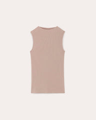 womens-supima-micro-rib-funnel-neck-tank-dusty-rose | alt