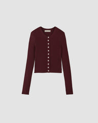 womens-ribbed-cropped-cardigan-burgundy | alt