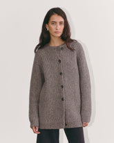 womens-cloud-fisherman-cocoon-cardigan-taupe-melange | primary