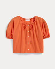 womens-gauze-button-up-soft-orange | alt