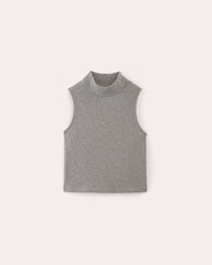 womens-stretch-rib-mockneck-tank-mid-heather-grey | alt