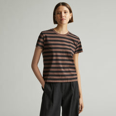 womens-organic-cotton-box-cut-tee-chocolate-brown-black | primary