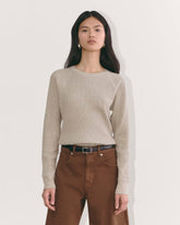 womens-cotton-waffle-crew-ls-tee-oatmeal-heather | primary