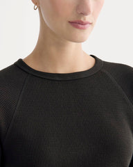 womens-slim-fit-crew-in-cozy-waffle-black