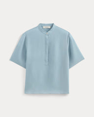 womens-washable-silk-ss-popover-top-soft-blue | alt