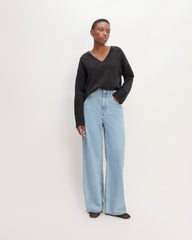 womens-cozy-stretch-v-neck-sweater-charcoal