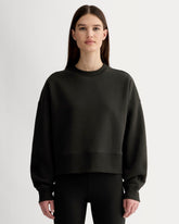 womens-laid-back-fleece-cropped-sweatshirt-black | primary