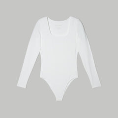 womens-long-sleeve-square-bodysuit-bikini-white | alt