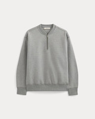mens-luxe-fleece-halfzip-pullover-vintage-heather-grey | alt