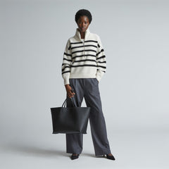 womens-luxe-italian-leather-tote-black | alt