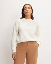 womens-renew-fleece-oversized-crew-bone | primary