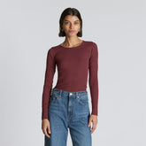 womens-supima-rib-long-sleeve-crew-brandy | primary