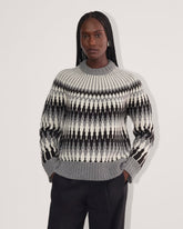 womens-fair-isle-crew-sweater-grey-black-fair-isle | primary