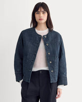 womens-denim-quilted-barrel-jacket-midnight | primary