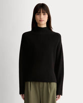 womens-slouchy-funnel-neck-cotton-black | primary