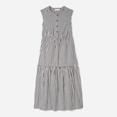 womens-tiered-midi-dress-black-gingham | alt