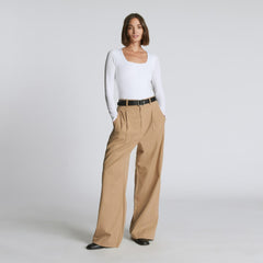 womens-long-sleeve-square-bodysuit-bikini-white | primary