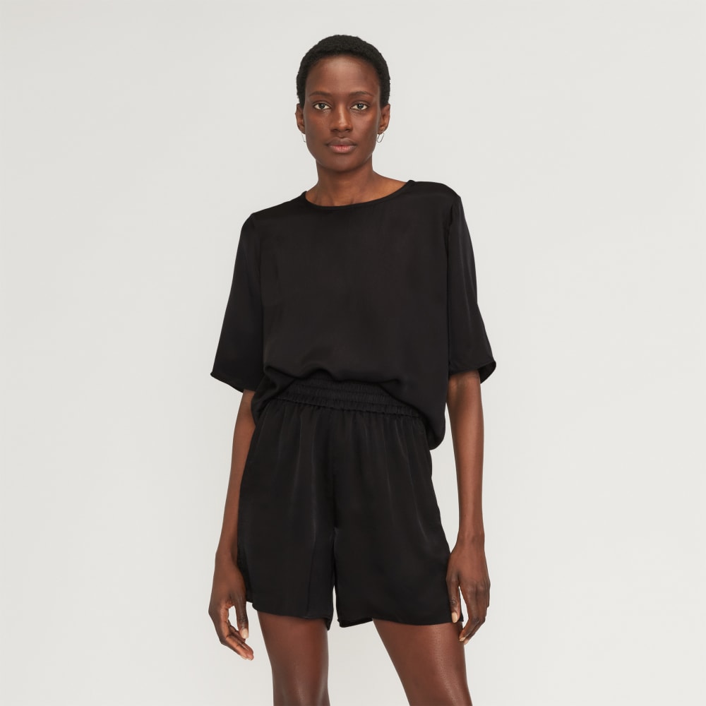 womens-satin-relaxed-tee-black | primary