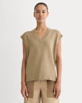 womens-boxy-vest-in-everyday-cotton-dark-heathered-camel | primary