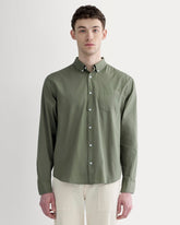 mens-washed-poplin-shirt-lichen-green | primary