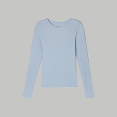 womens-supima-rib-long-sleeve-crew-mist | alt