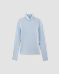 womens-supima-rib-turtleneck-chambray-blue | alt