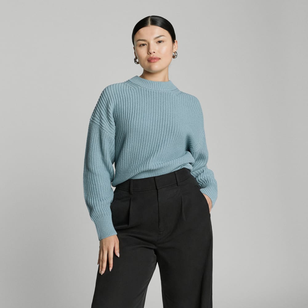 womens-texture-cotton-crew-midnight-blue | primary