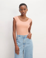 womens-supima-form-cap-sleeve-tee-blush-pink | primary
