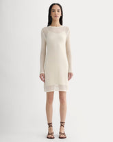 womens-lace-knit-mini-dress-birch | primary