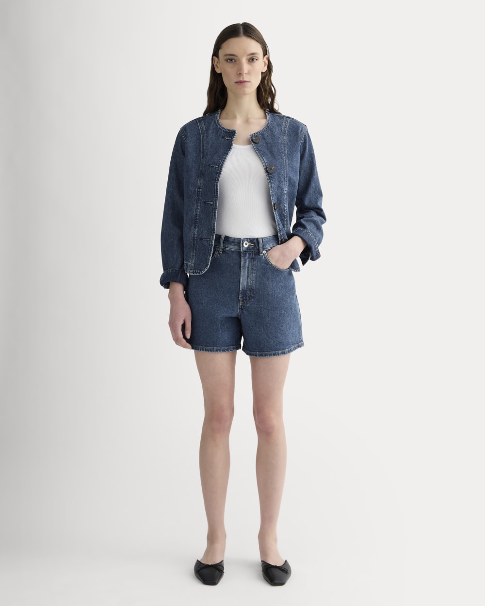 womens-a-line-denim-short-ocean | primary