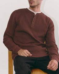 mens-waffle-ls-henley2-dark-mahogany | alt