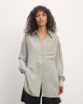 womens-washable-silk-oversized-shirt-seagrass | primary