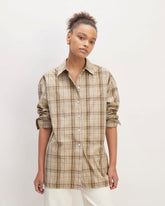 womens-supima-cotton-boyfriend-shirt-pale-khaki-plaid | primary
