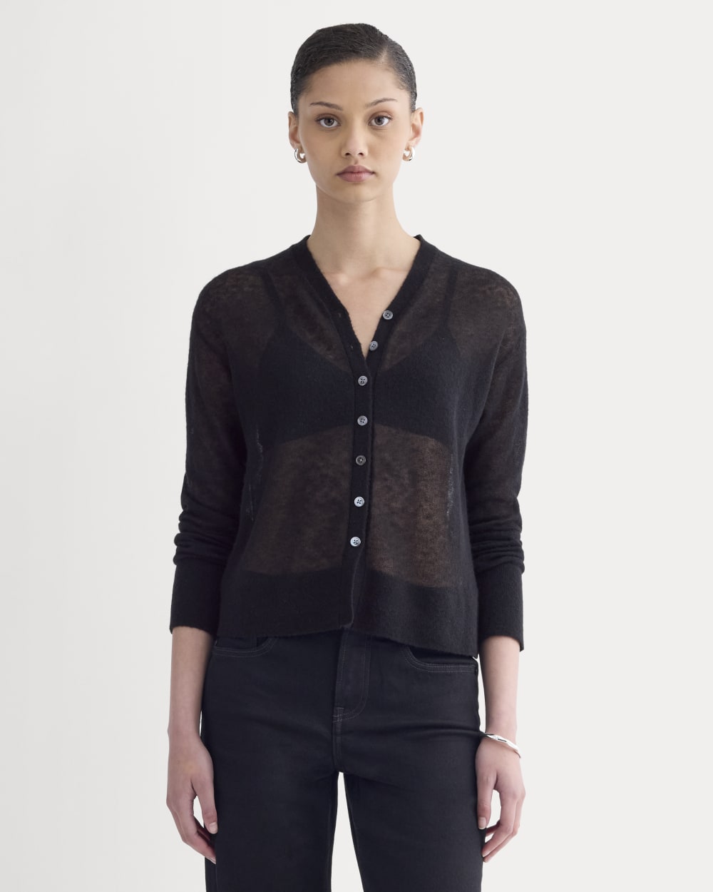 womens-air-alpaca-high-v-cardigan-black | primary