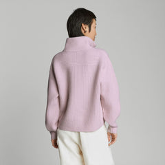 womens-felted-merino-halfzip-sweater-light-lilac
